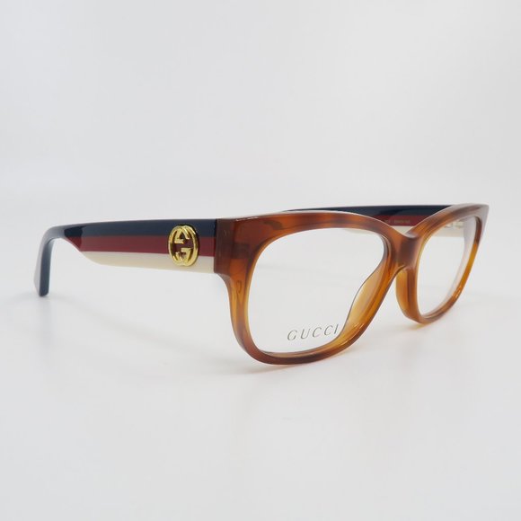 Gucci Accessories - Gucci GG0278O 003 53  Lt. Tortoise/Blue-Red-White.